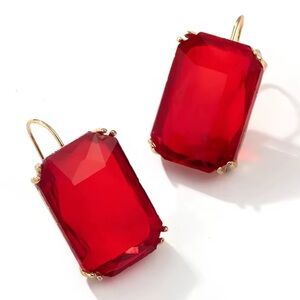 Vintage Red Crystal Earrings